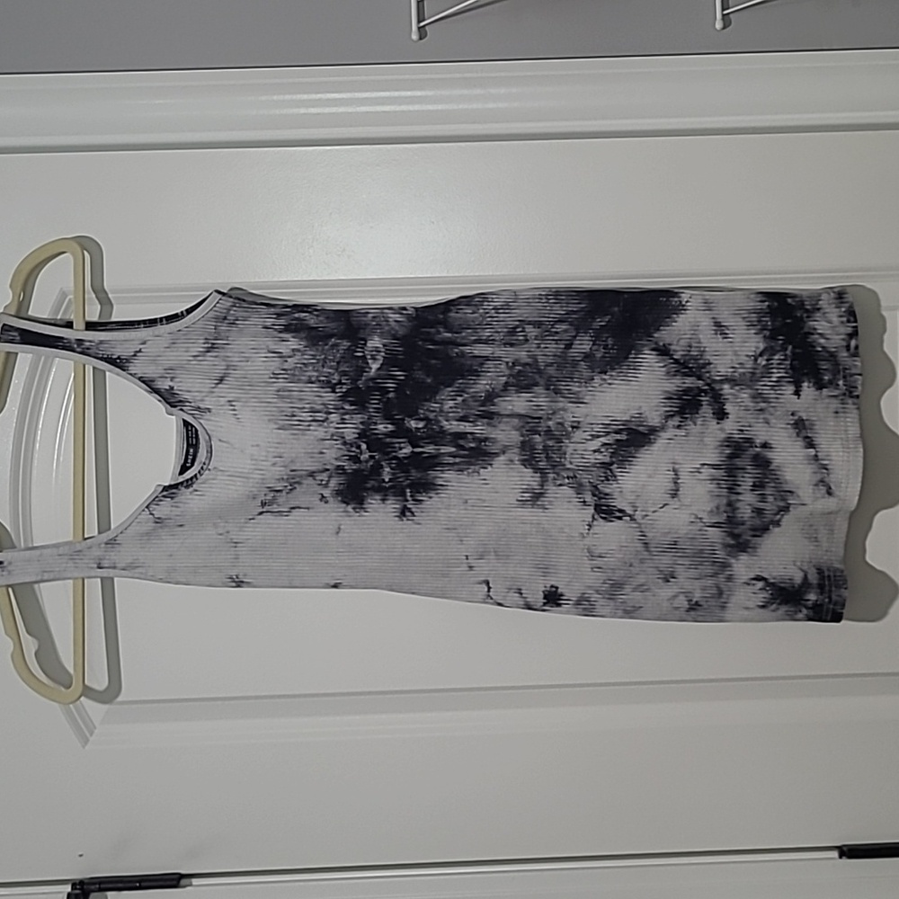 SHEIN EZwear Notch Neck Tie Dye Dress